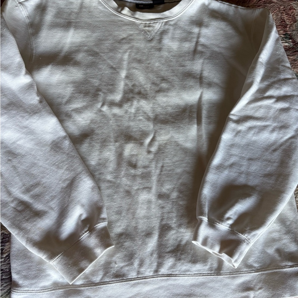 St. John's Bay Active White Crewneck